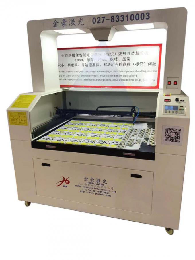 Laser cutting machine for Label Logo Trademark irregular label, printed label, electronic panel, mask, textile brand, wo 4