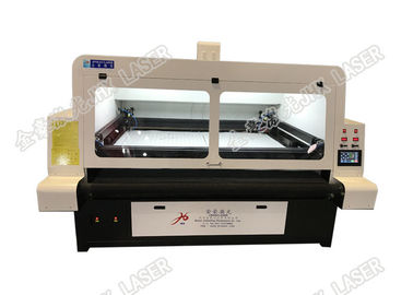 China Double Heads Automatic Cloth Cutting Machine For Dye Sublimation Swimwear factory